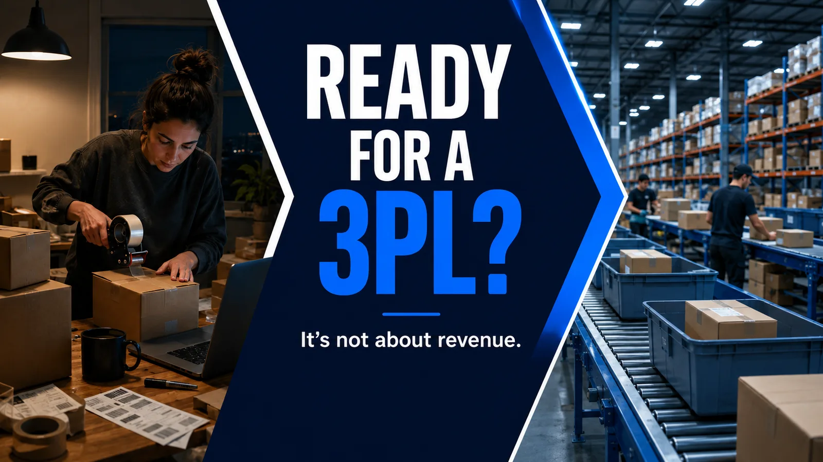 A growing e-commerce brand's stock and packing operation outgrowing its space