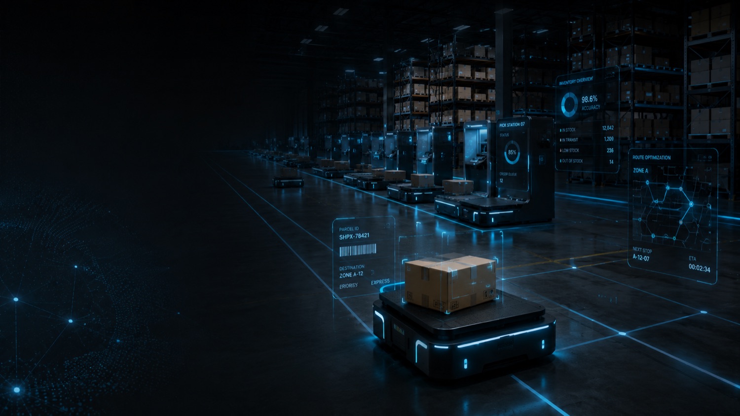 Parcels moving through a SHIPMAX-matched fulfilment operation